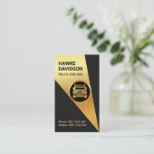 明るい金ゴールドセミトラックのスポットライト 名刺 (スタンド正面)