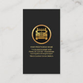 明るい金ゴールドセミトラックのスポットライト 名刺 (裏面)