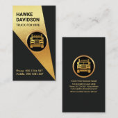 明るい金ゴールドセミトラックのスポットライト 名刺 (正面/裏面)