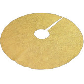 明るい金ゴールドレザー：テクスチャ付き背景 ブラッシュドポリエステルツリースカート (アングル)