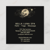 *~*明るい金ゴールド月星 スクエア名刺 (裏面)