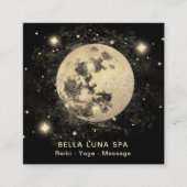 *~*明るい金ゴールド月星 スクエア名刺 (正面)