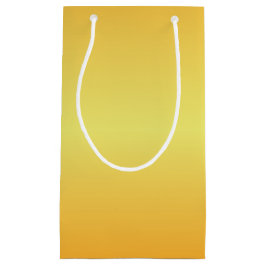 明るい金属製の金ゴールドベル スモールペーパーバッグ