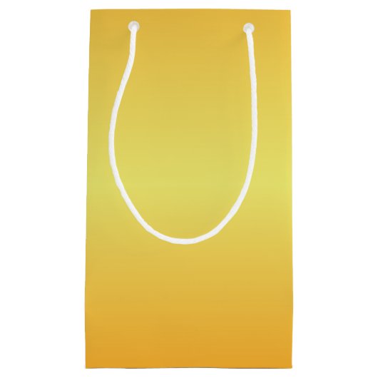 明るい金属製の金ゴールドベル スモールペーパーバッグ (正面)