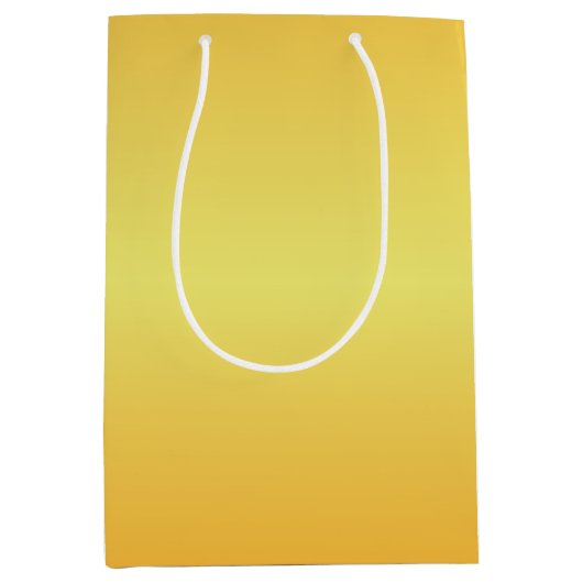 明るい金属製の金ゴールドベル ミディアムペーパーバッグ (正面)