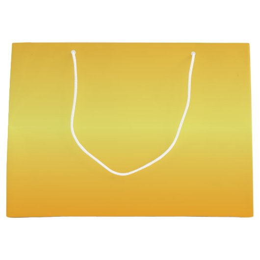 明るい金属製の金ゴールドベル ラージペーパーバッグ (正面)