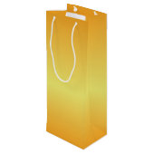 明るい金属製の金ゴールドベル ワインギフトバッグ (裏面アングル)