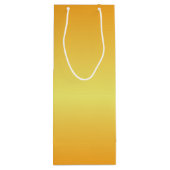 明るい金属製の金ゴールドベル ワインギフトバッグ (裏面)