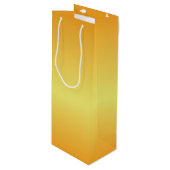 明るい金属製の金ゴールドベル ワインギフトバッグ (正面アングル)