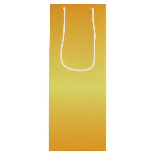 明るい金属製の金ゴールドベル ワインギフトバッグ (正面)