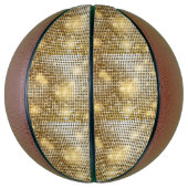 明るい金色きらめくのシークイングリッターディスコボール バスケットボール (縦)