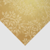 明るい金葉およびつる植物パターン 薄葉紙 (詳細)