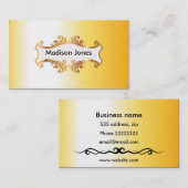 明るい金 名刺 (正面/裏面)