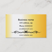 明るい金 名刺 (裏面)