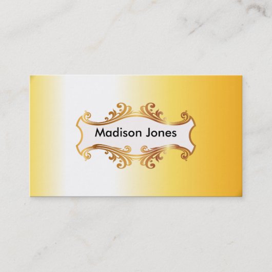 明るい金 名刺 (正面)