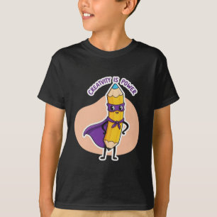 明るい鉛筆キッズTシャツデザイン、おもしろい&クリアティフ Tシャツ