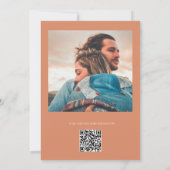 明るい銅のエレガントなモダンカリグラフィー結婚式 招待状 (裏面)