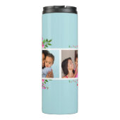 明るい開花4フォトコラージュモノグラムの タンブラー (裏面)