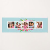 明るい開花5 Photo Collage モノグラムの ヨガマット (正面(横))