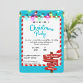 明るい陽気なクリスマスパーティの招待状 (スタンド正面)