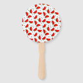 明るい陽気なスイカ夏のパーティー ハンドファン (裏面)