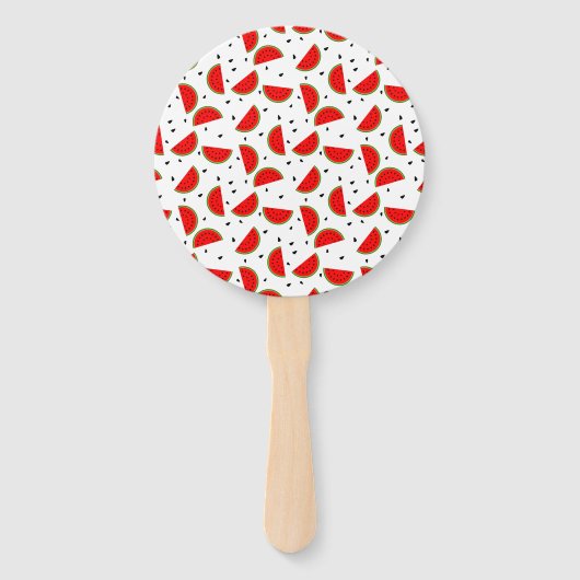 明るい陽気なスイカ夏のパーティー ハンドファン (裏面)