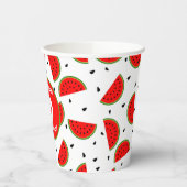 明るい陽気なスイカ夏のパーティー 紙コップ (左)
