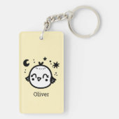 明るい雛 – かわいいズバードラインアート» キーホルダー (裏面)