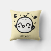 明るい雛 – かわいいズバードラインアート» クッション (裏面)