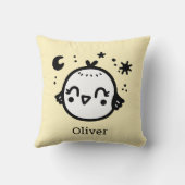 明るい雛 – かわいいズバードラインアート» クッション (裏面)