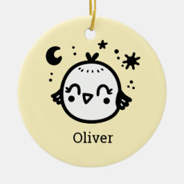 明るい雛 – かわいいズバードラインアート» セラミックオーナメント