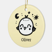 明るい雛 – かわいいズバードラインアート» セラミックオーナメント (左)