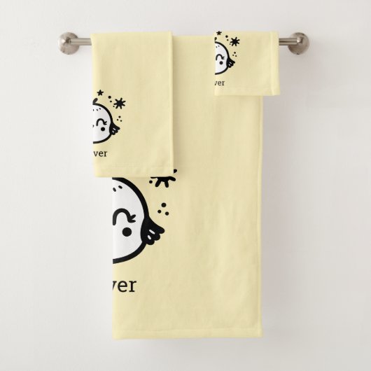 明るい雛 – かわいいズバードラインアート» バスタオルセット (インサイチュ)