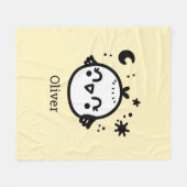 明るい雛 – かわいいズバードラインアート» フリースブランケット (正面(横))