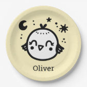 明るい雛 – かわいいズバードラインアート» ペーパープレート (正面)