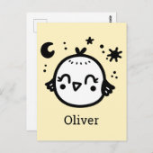 明るい雛 – かわいいズバードラインアート» ポストカード (正面/裏面)