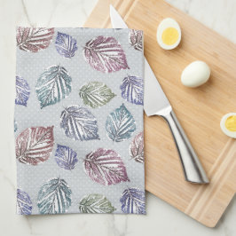 明るい離れグレーの背景に開いた作業の キッチンタオル