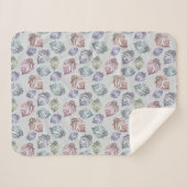 明るい離れグレーの背景に開いた作業の シェルパブランケット (正面(横))