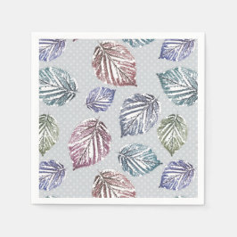 明るい離れグレーの背景に開いた作業の スタンダードカクテルナプキン