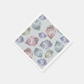 明るい離れグレーの背景に開いた作業の スタンダードカクテルナプキン (角)