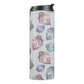 明るい離れグレーの背景に開いた作業の タンブラー (回転左)