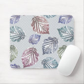 明るい離れグレーの背景に開いた作業の マウスパッド (マウス)