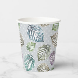 明るい離れグレーの背景に開いた作業の 紙コップ