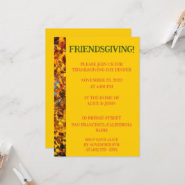 明るい離れ金ゴールド感謝祭の友与え達 招待状