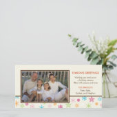 明るい雪のホリデーフォトカード シーズンカード (スタンド正面)