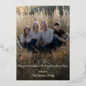 明るい雪メリー片フォトフォイルカード 箔シーズンカード (正面)