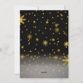 明るい雪メリー片フォトホリデーグリーティング シーズンカード (裏面)