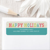 明るい雪片by折り紙差出人住所ラベル ラベル (インサイチュ)