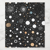 明るい雰囲気のワインボトル ワインラベル (シングルラベル)