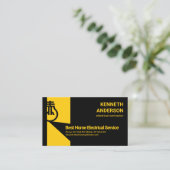 明るい電はっきりした球の電気技師サービス 名刺 (スタンド正面)